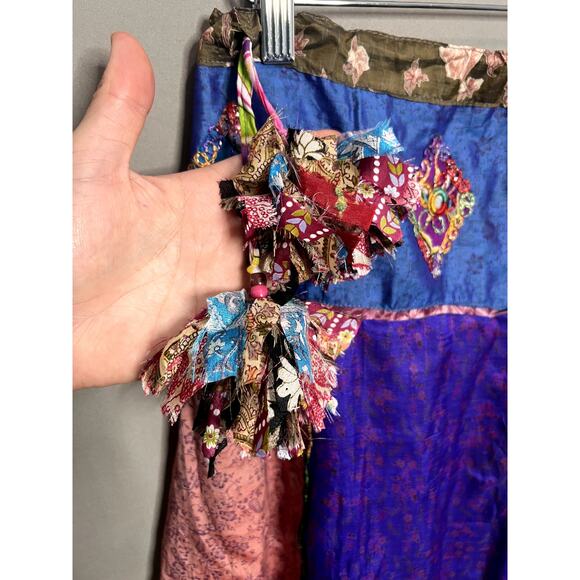 Silly Yeti Y2K Boho Fairy Whimsical Skirt Midi Hippie Nepal Funky Indian Color - Picture 3 of 12